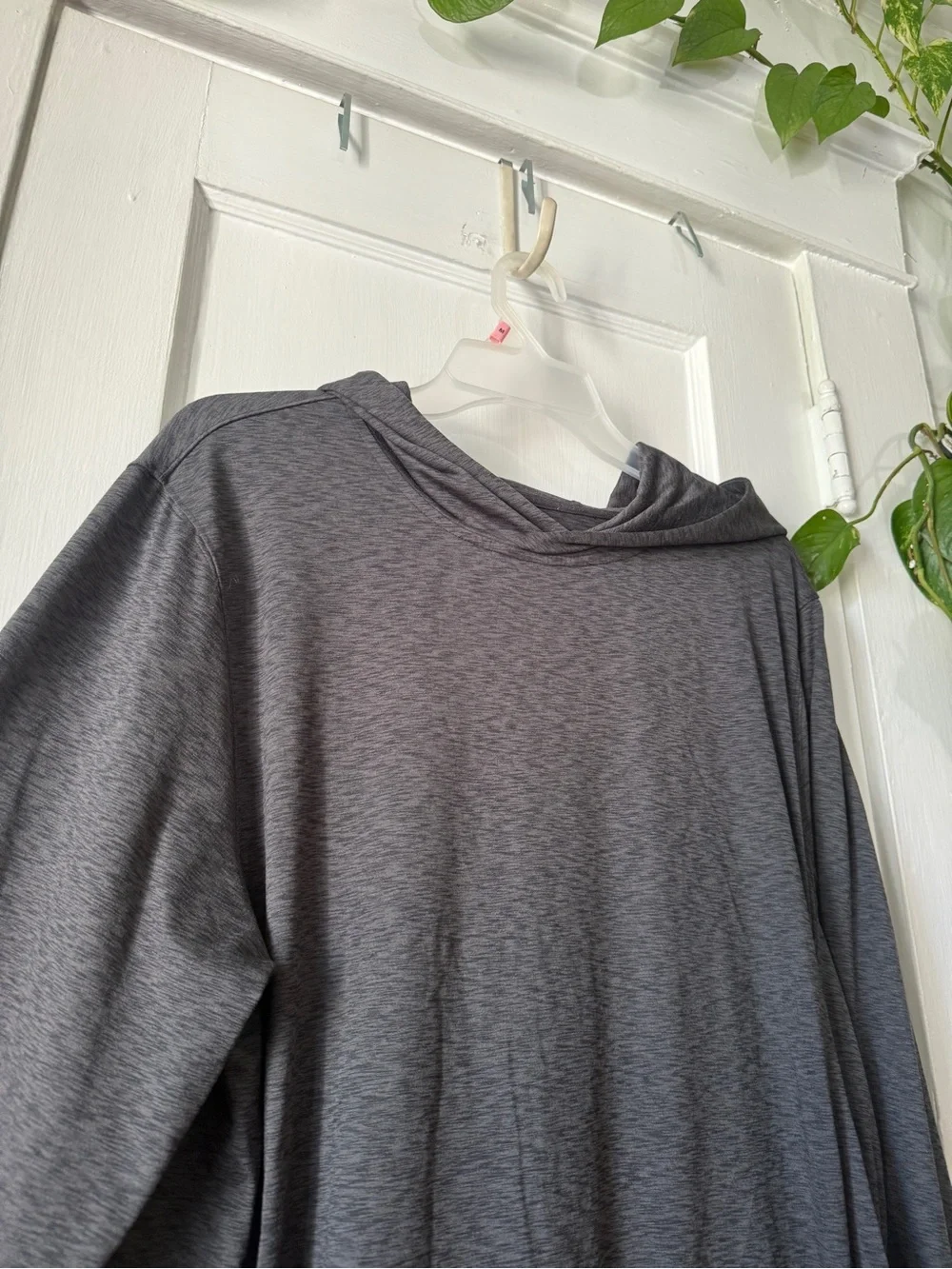 Lightweight Hooded Pullover - Charcoal Gray size Large
